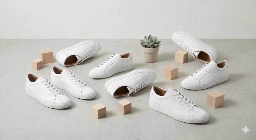 minimalist white leather sneakers review under 100