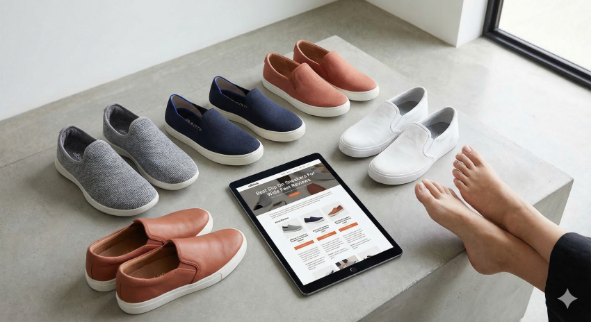 best slip on fashion sneakers for wide feet reviews