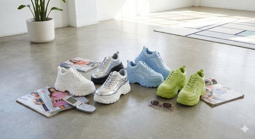 trendy y2k style chunky sneaker reviews