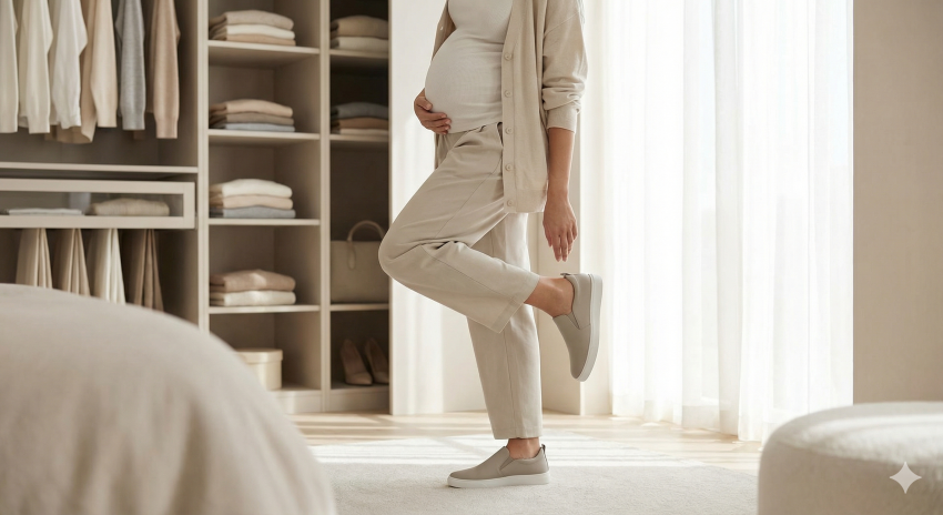 most comfortable slip on sneakers for pregnancy chic style