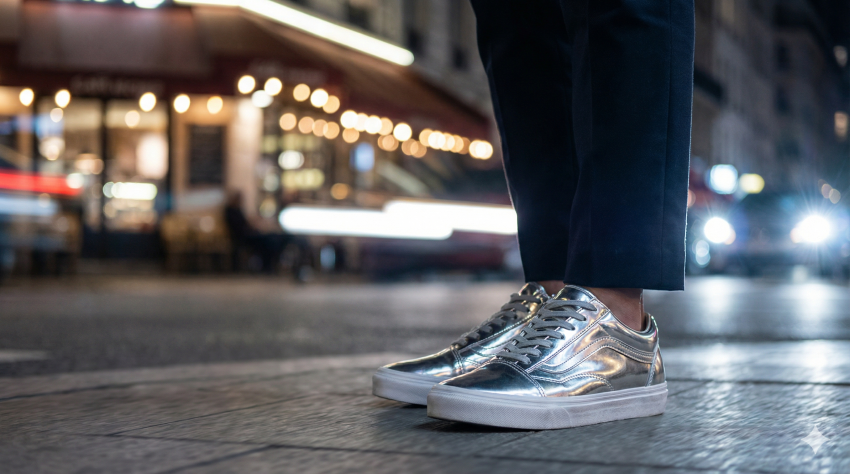 reflective metallic sneaker reviews for night out outfits