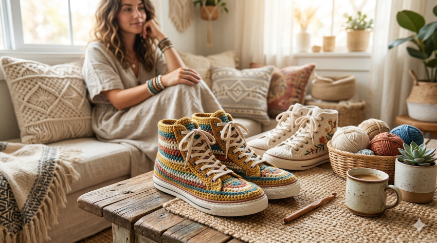 high top crochet sneaker reviews for boho style